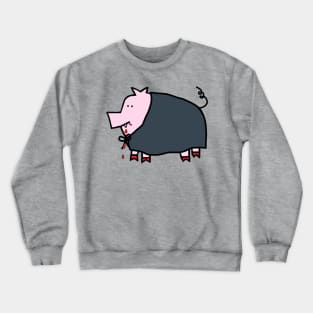 Halloween Horror Vampire Pig Crewneck Sweatshirt